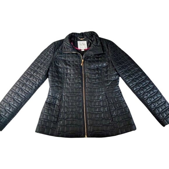 🖤 KATE SPADE Black Quilted Puffer Jacket • Size Small 🖤 - Picture 2 of 8